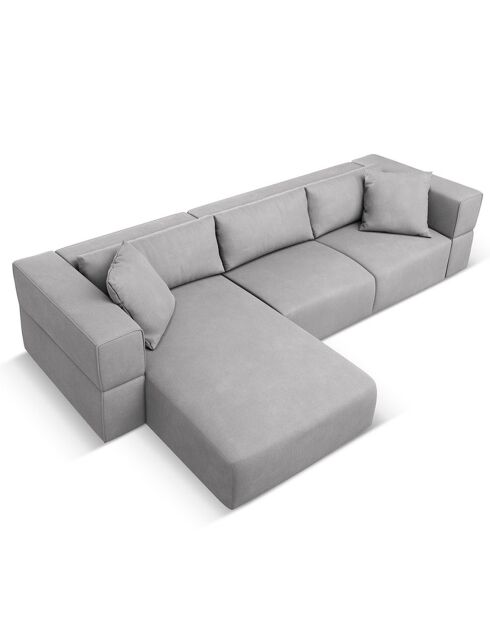 Canapé d'angle Gauche Esther 4 Places gris clair - 305x175x78 cm