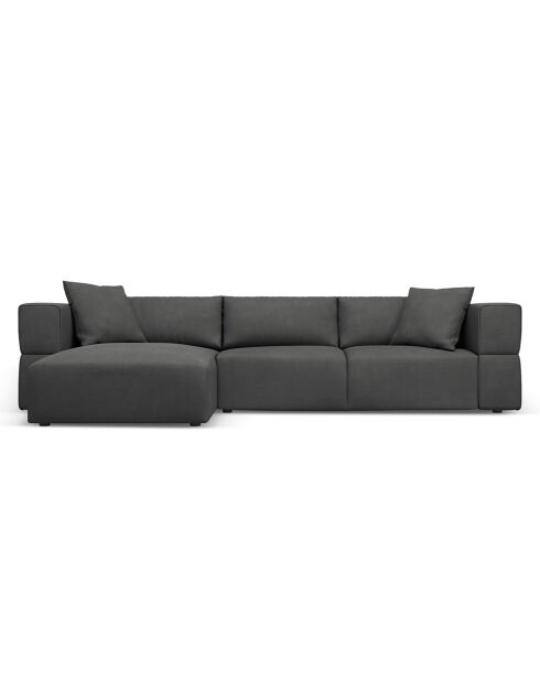 Canapé d'angle Gauche Esther 4 Places gris foncé - 305x175x78 cm
