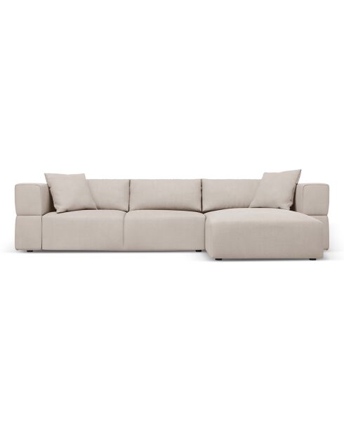 Canapé d'angle Droit Esther 4 Places beige - 305x175x78 cm