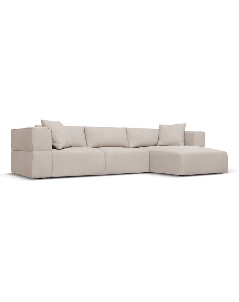Canapé d'angle Droit Esther 4 Places beige - 305x175x78 cm