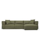 Canapé d'angle Droit Esther 4 Places vert clair - 305x175x78 cm