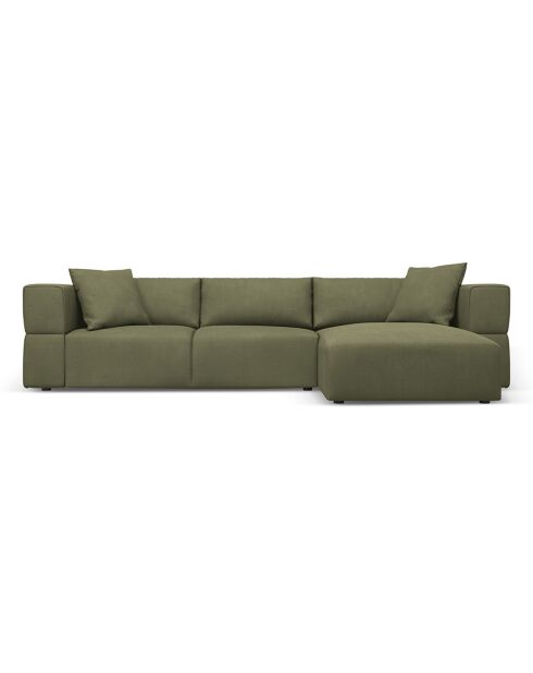 Canapé d'angle Droit Esther 4 Places vert clair - 305x175x78 cm