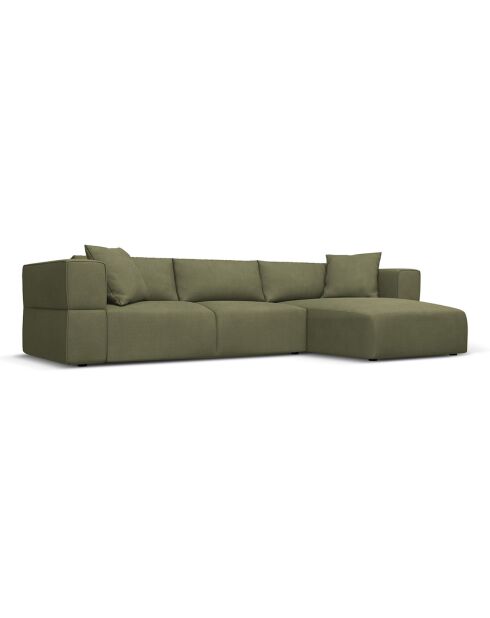 Canapé d'angle Droit Esther 4 Places vert clair - 305x175x78 cm