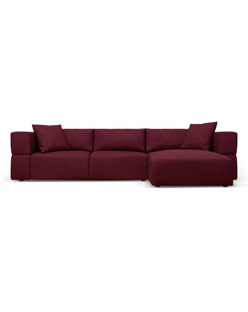 Canapé d'angle Droit Esther 4 Places bordeaux - 305x175x78 cm
