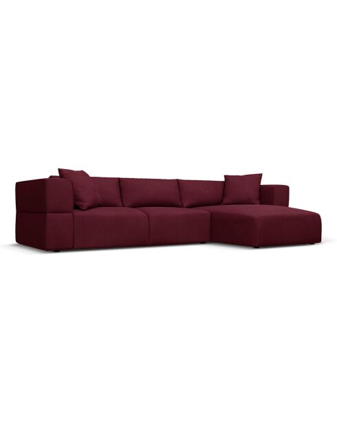 Canapé d'angle Droit Esther 4 Places bordeaux - 305x175x78 cm