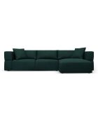 Canapé d'angle Droit Esther 4 Places vert bouteille - 305x175x78 cm