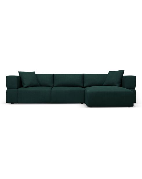 Canapé d'angle Droit Esther 4 Places vert bouteille - 305x175x78 cm