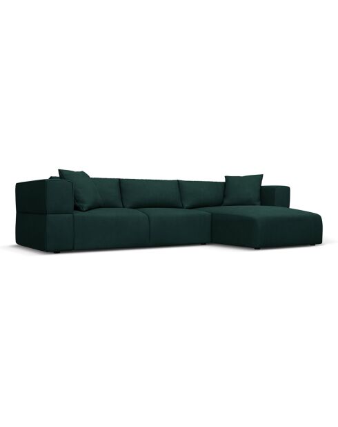 Canapé d'angle Droit Esther 4 Places vert bouteille - 305x175x78 cm