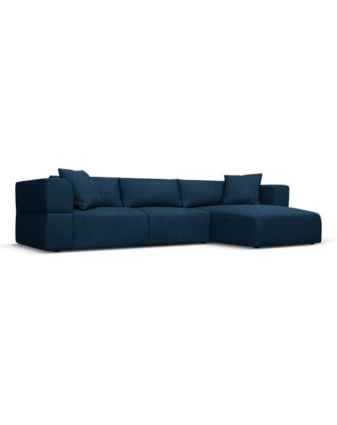 Canapé d'angle Droit Esther 4 Places bleu roi - 305x175x78 cm