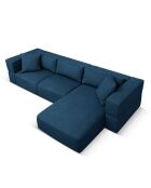 Canapé d'angle Droit Esther 4 Places bleu roi - 305x175x78 cm
