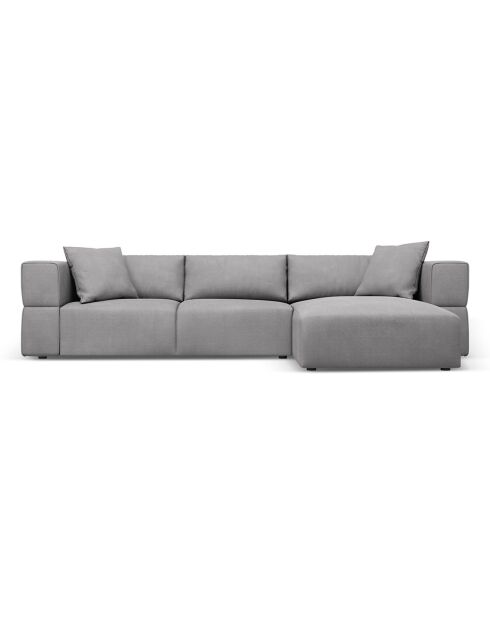 Canapé d'angle Droit Esther 4 Places gris clair - 305x175x78 cm