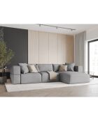 Canapé d'angle Droit Esther 4 Places gris clair - 305x175x78 cm