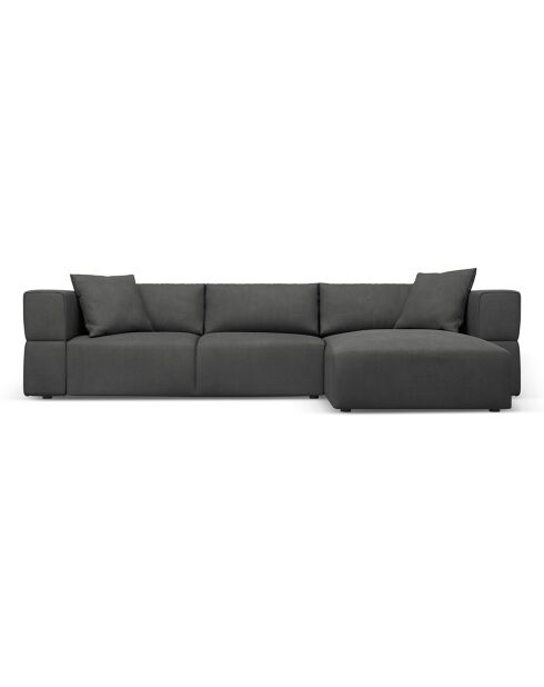 Canapé d'angle Droit Esther 4 Places gris foncé - 305x175x78 cm