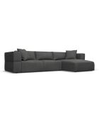 Canapé d'angle Droit Esther 4 Places gris foncé - 305x175x78 cm