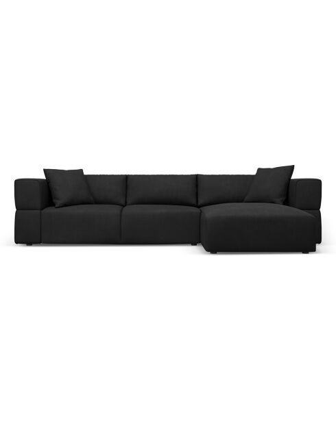 Canapé d'angle Droit Esther 4 Places noir - 305x175x78 cm
