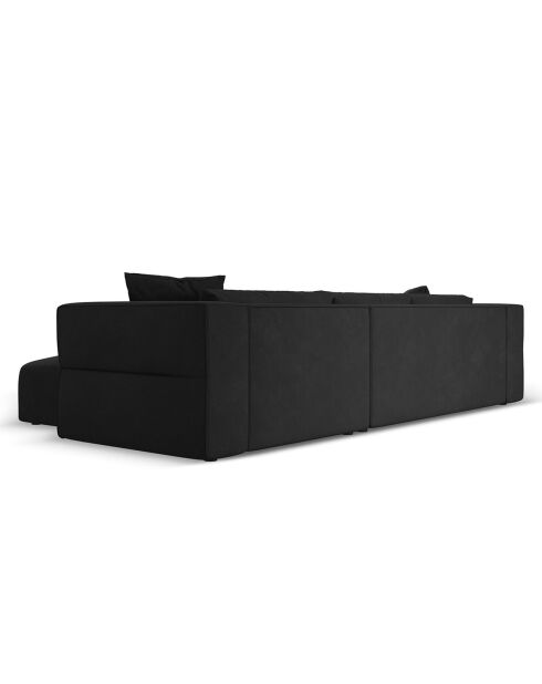 Canapé d'angle Droit Esther 4 Places noir - 305x175x78 cm