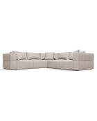 Canapé d'angle Symétrique Esther 6 Places beige - 285x285x78 cm