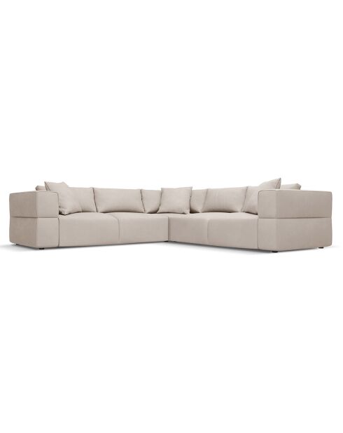 Canapé d'angle Symétrique Esther 6 Places beige - 285x285x78 cm