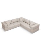 Canapé d'angle Symétrique Esther 6 Places beige - 285x285x78 cm