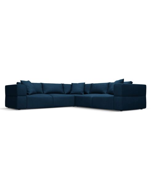 Canapé d'angle Symétrique Esther 6 Places bleu roi - 285x285x78 cm