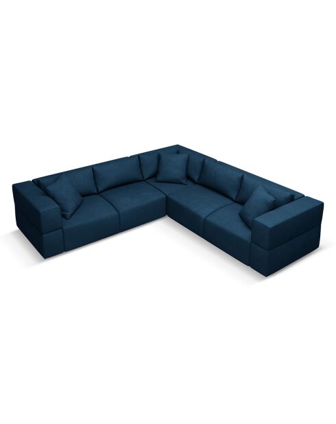 Canapé d'angle Symétrique Esther 6 Places bleu roi - 285x285x78 cm