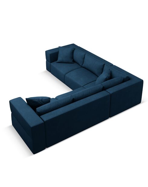 Canapé d'angle Symétrique Esther 6 Places bleu roi - 285x285x78 cm