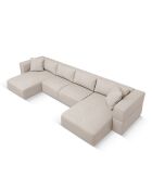 Canapé Panoramique Esther 5 Places beige - 400x175x78 cm