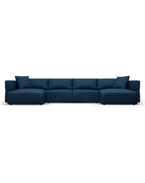 Canapé Panoramique Esther 5 Places bleu roi - 400x175x78 cm