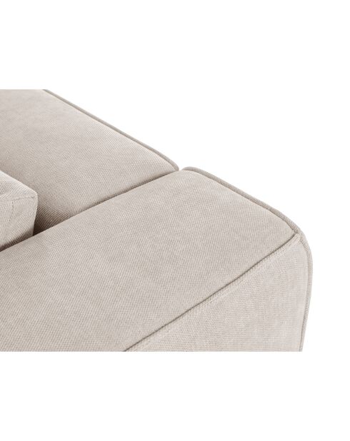 Canapé d'angle Panoramique droit Esther 6 Places beige - 380x298x78 cm