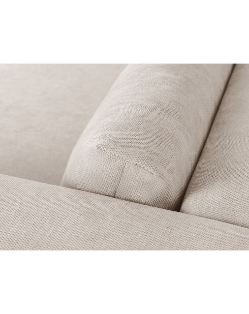 Canapé d'angle Panoramique droit Esther 6 Places beige - 380x298x78 cm