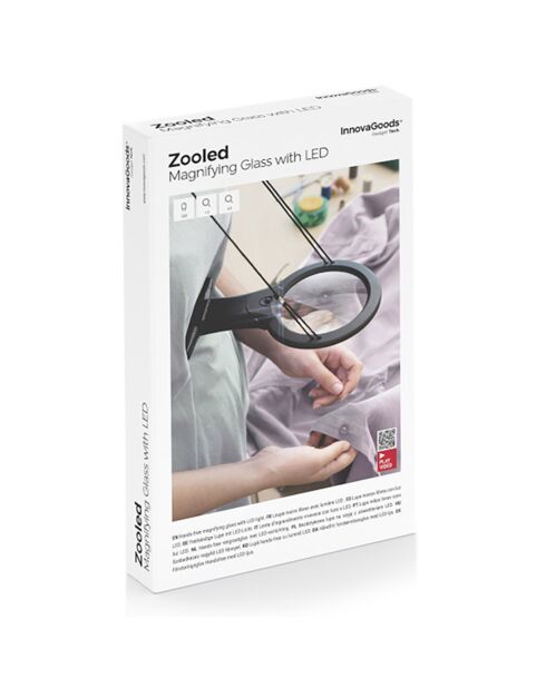 Innovagoods zoomed handsfree vergrootglas op batterijen met LED-licht