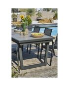 Tuinset OLHOS-TB250 tafel met verlengstuk + 8 stapelbare ALU-MIAMI-FT fauteuils antracietgrijs