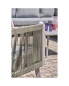 Salon de jardin d'angle Manosque 7 places en aluminium gris