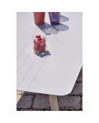 Salon de jardin d'angle Manosque 7 places en aluminium gris