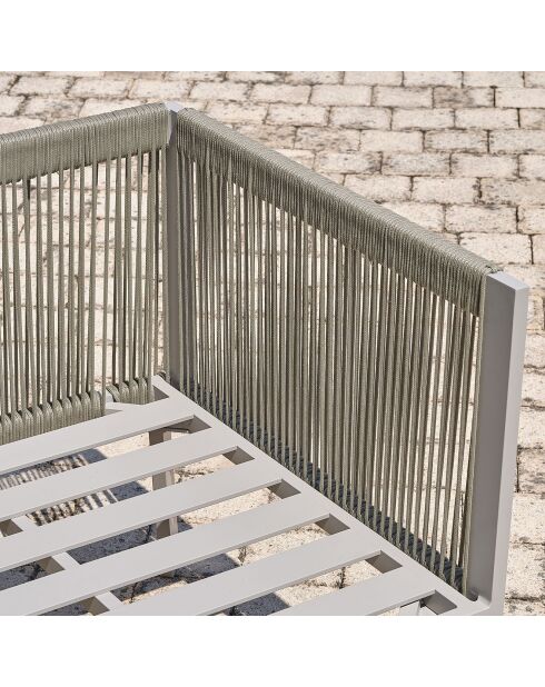 Salon de jardin d'angle Manosque 7 places en aluminium gris