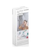 Double Pommeau de Douche avec Distributeur 3-en-1 argenté