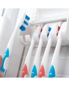 Distributeur de Dentifrice avec Porte Brosse à Dents Diseeth blanc