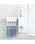 Distributeur de Dentifrice avec Porte Brosse à Dents Diseeth blanc