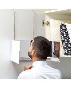 Miroir de Salle de Bain avec Lumière LED et Vision à 360° SelfKut blanc