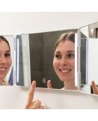 Miroir de Salle de Bain avec Lumière LED et Vision à 360° SelfKut blanc