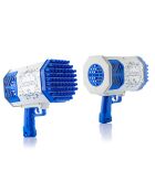 Pistolet à bulles rechargeable géant avec LEDs bleu/gris