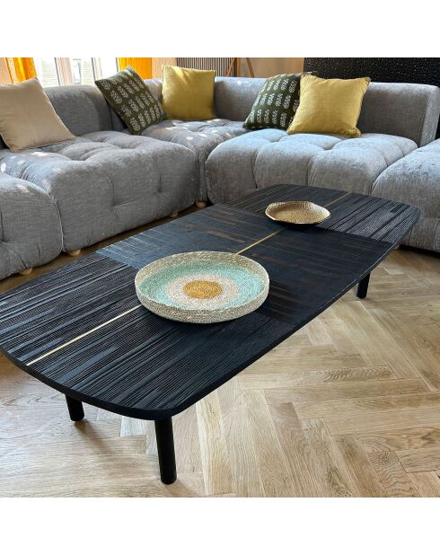 Natuurlijk rond dienblad van zeegras, met de hand geweven Kampa natural - D.33x4 cm