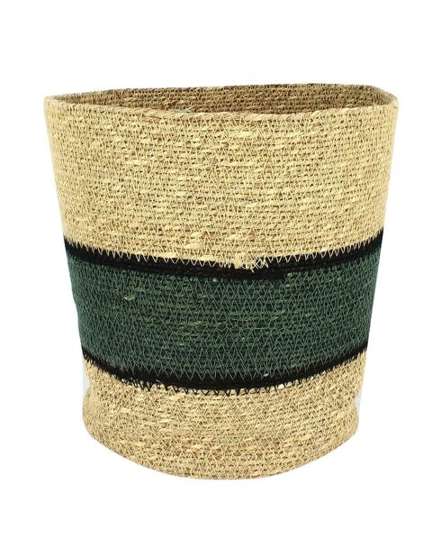 Cesto in alghe naturali intrecciate a mano Jeri natural - 25x25x25 cm