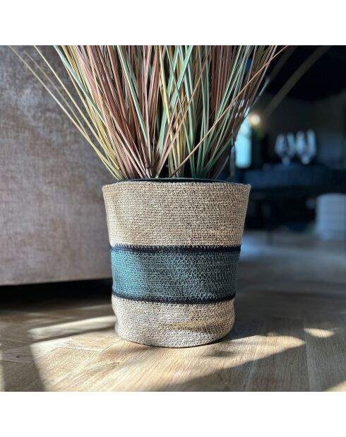 Cesto in alghe naturali intrecciate a mano Jeri natural - 25x25x25 cm