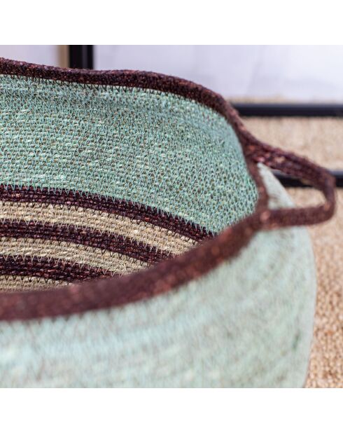 Cesta de algas marinas naturales tejida a mano natural Chobie - 40x40x34 cm