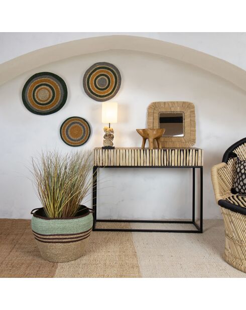 Cesta de algas marinas naturales tejida a mano natural Chobie - 40x40x34 cm