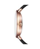 Montre Naomi en Acier & Diamant noire