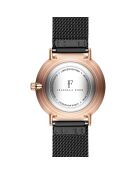 Montre Naomi en Acier & Diamant noire