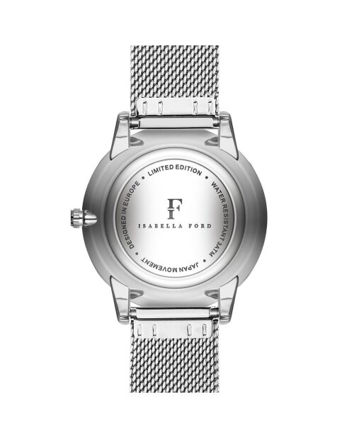 Montre Skylar en Acier & Diamants argentée