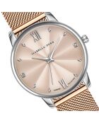 Montre Skylar en Acier & Diamants rose doré